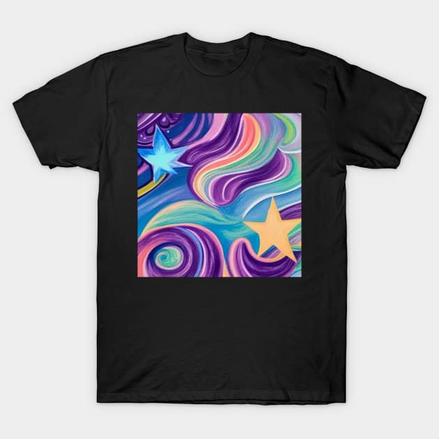 Stars and Rainbows T-Shirt by TrapperWeasel